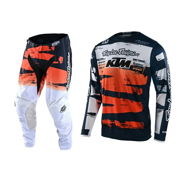 2021 Troy Lee Designs BRUSHED LE GP Kid Motocross Race Kit Gear Blue Black Youth